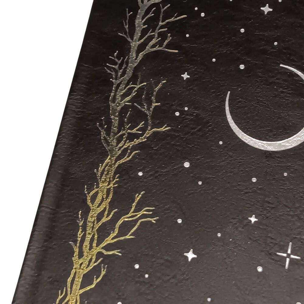 Archer & Olive Haunted Hollow Journal Black W/ Silver Moon & Stars Dot Grid New - Picture 14 of 15